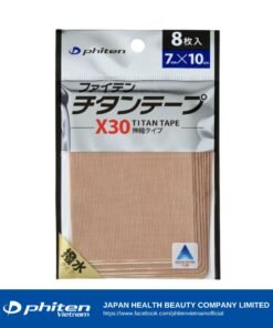 Băng Dán Cơ (loại 8 tape 7CM x 10CM) - Phiten Titanium Tape X30 Pre-Cut 7CM x 10CM