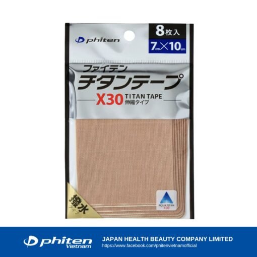 Băng Dán Cơ (loại 8 tape 7CM x 10CM) - Phiten Titanium Tape X30 Pre-Cut 7CM x 10CM