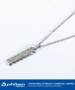 vòng cổ stainless Chain With Titanium Plate Flower Engraved