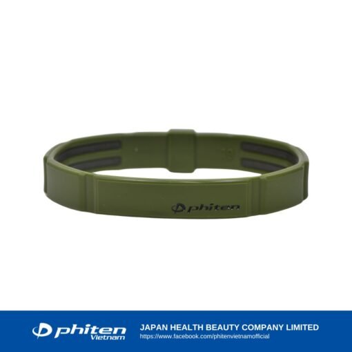 Vòng Tay - PHITEN RAKUWA BRACELET S MODULUS Xanh ô liu