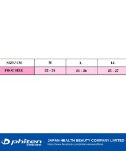 kích cỡ vớ cổ cao Phiten